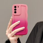 Coque pour samsung galaxy s21 fe 5g, wave frame silicone etui en d�grad� de couleur, housse de protection ...