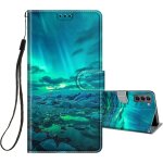 Coque pour samsung galaxy s22 5g cuir a rabat etui folio portefeuille motif pour filles femme garcons ...