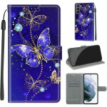 Coque compatible pour samsung galaxy s22 5g etui silicone pu cuir magnetique clapet a rabat support motif ...