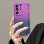 Coque pour samsung galaxy s22 ultra 5g, wave frame silicone etui en d�grad� de couleur, housse de protection ...