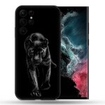Coque renforc�e pour samsung galaxy s22 ultra animal panth�re noire