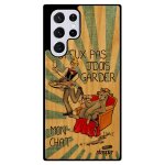 Coque samsung galaxy s22 ultra bois silicone j'peux pas j'dois garder mon chat bleu comique cartoon bd ...