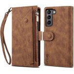 Coque pour samsung galaxy s23 plus - 1. 5m bandoulire cuir etui portefeuille a rabat housse case support ...