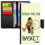 Coque pour samsung galaxy s23 + plus cuir rabat portefeuille j'peux pas j'ai basketball case smartphone ...