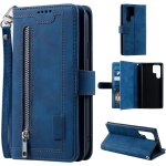 Coque pour samsung galaxy s23 ultra 5g, etui �� rabat en cuir fermeture �� glissiere magnetique portefeuille ...