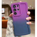 Coque pour samsung galaxy s23 ultra 5g, wave frame silicone etui en dgrad de couleur, housse de protection ...