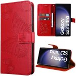 Coque pour samsung galaxy s23 ultra, protection antichoc cuir synthétique papillon imprimé rouge (pas ... Coque pour samsung galaxy s23 ultra, protection antichoc cuir synthétique papillon imprimé rouge (pas ...