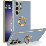 Coque pour samsung galaxy s23 ultra, protection tpu avec support de bague rotatif, protection antichoc, ...