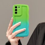 Coque pour samsung galaxy s24 plus 5g, wave frame silicone etui en d�grad� de couleur, housse de protection ...