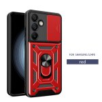 Coque pour samsung galaxy s24 fe couvercle coulissant la lentille etui tpu + pc 2 en 1 samsung galaxy ...