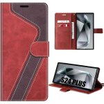 Coque pour samsung galaxy s24 ultra, housse souple antichoc cuir pu - rouge - e. f. connection