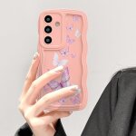 Coque pour samsung galaxy s25 5g, curly wave frame etui en silicone liquide, housse de t�l�phone en motif ...