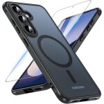 Coque pour samsung galaxy s25, magn�tique coque samsung s25 avec magsafe avec verre tremp�, [anti - jaune] ...