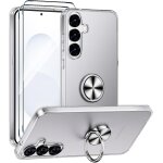 Coque compatible samsung galaxy s25 plus - silicone transparente 1, 5 mm antichoc avec anneau rotatif ...