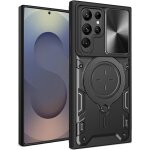 Coque samsung galaxy s25 ultra 5g - protection camra coulissante, anneau support invisible, antichoc ...