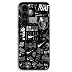 Coque pour samsung galaxy s26 fe nike air logo graffiti noir et blanc maniacase