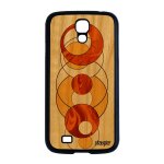 Coque samsung galaxy s4 en bois silicone marbre telephone jolie granite effet pierre orange design forme ...