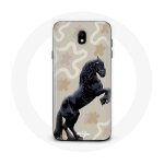 Coque pour samsung galaxy s4 frison noir race de cheval