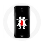 Coque pour samsung galaxy s4 hunter x hunter manga logo fond noir