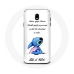 Coque pour samsung galaxy s4 lilo et stitch ohana citation blanc