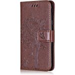 Coque pour samsung galaxy s4 mini, etui en cuir pu portefeuille, antichoc flip case housse retro emboss ...