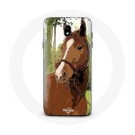 Coque pour samsung galaxy s4 quarter horse marron race de cheval