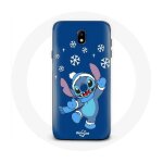 Coque pour samsung galaxy s4 stitch neige no�l bleu
