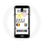Coque pour samsung galaxy s5 billet d'avion bruxelles belgique