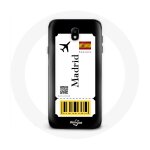 Coque pour samsung galaxy s5 billet d'avion madrid espagne
