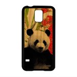 Coque samsung galaxy s5 bois naturel silicone panda animal animaux cover design ecologie ours peinture ...