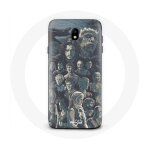 Coque pour samsung galaxy s5 game of thrones saison 8 le tr�ne de fer affiche personnages fond gris