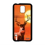 Coque samsung galaxy s5 en silicone cerf gel brame 4g housse ciel animal animaux orange biche unique ...