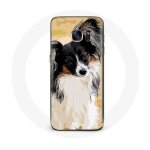 Coque pour samsung galaxy s6 epagneul nain continental papillon race de chiens