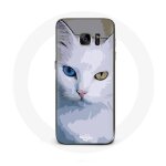 Coque pour samsung galaxy s7 edge turc de van chat oeil bleu et oeil jaune