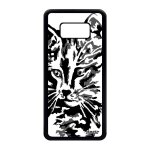 Coque pour samsung galaxy s8 silicone chat telephone dessin alu chaton noir etui