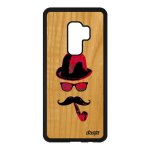 Coque samsung galaxy s9 plus bois silicone monsieur moustache chapeau melon noir Coque samsung galaxy s9 plus bois silicone monsieur moustache chapeau melon noir