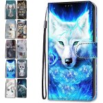 Coque pour samsung galaxy s9 plus cuir flip motif avec fentes de carte pochette a rabat protecteur etui ...