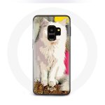 Coque pour samsung galaxy s9 turc de van chat blanc aux yeux bleu et jaune