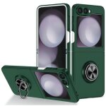 Coque pour samsung galaxy z flip 7 fe - housse etui rigide bague anti choc magnetique - vert