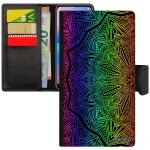 Coque pour samsung j3 2017 rabat mandala portable tibetain personnalis telephone arc en ciel zen femme ...
