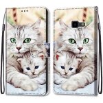 Coque pour samsung j4 + portefeuille etui rabat en pu cuir avec motif, poche porte - cartes, multi - ...