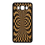 Coque samsung j7 2016 en bois silicone illusion d'optique geometrie dual sim portable carre noir carreaux ...