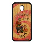Coque pour samsung j7 2017 pro en bois silicone j'peux pas j'suis papy humoristique grand pere drole ...