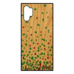 Coque pour samsung note 10 + plus bois silicone confettis pois romantique telephone mobile effet petales ...