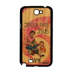 Coque pour samsung note 2 bois silicone humour j'peux pas j'suis mamie motif housse mamy rigide bande ...