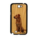 Coque pour samsung note 2 bois veritable silicone chien golden retriever chiot jolie design animaux originale ...