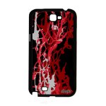 Coque samsung note 2 silicone peinture moderne design personnalis� decoratif color� rouge motif original ...