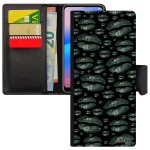 Coque samsung note 20 portefeuille bouche levres bisou original aimant�e gris case telephone smartphone ...