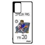 Coque samsung note 20 silicone j'peux pas y'a jo blanc humoristique drole athletisme noir de protection ...