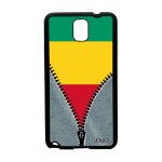 Coque pour samsung note 3 silicone drapeau guinee guineen jeans housse de samsung galaxy note 3